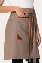 Suffren Taupe Half Bistro Apron (2 Pockets)