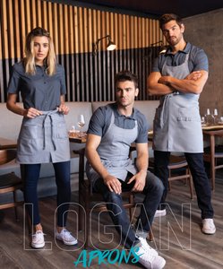 Logan Clay Half Bistro Apron (3 Pockets)