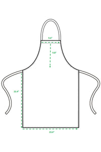 Dark Grey Organic Cotton Bib Apron (No Pockets)