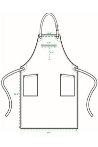 Olive ‘Barley’ Sustainable Bib Apron (3 Pockets)