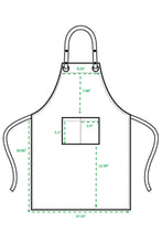 Khaki/Brown Espresso Adjustable Bib Apron (2 Pockets)