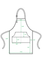 Black Denim Bib Adjustable Apron (4 Pocket Pouch)