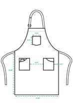 Steel Cotton Chino Adjustable Bib Apron (3 Pocket)