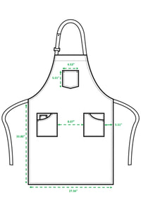 Steel Cotton Chino Adjustable Bib Apron (3 Pocket)