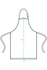 Silver Sustainable Bib Apron (No Pockets)