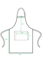 Khaki Sustainable Bib Apron (1 Pocket w/ Pencil Divide)