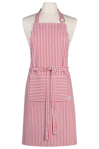 Narrow Red Stripe Chef's Apron