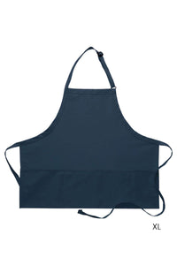 Navy Deluxe Bib XL Adjustable Apron (3 Pockets)