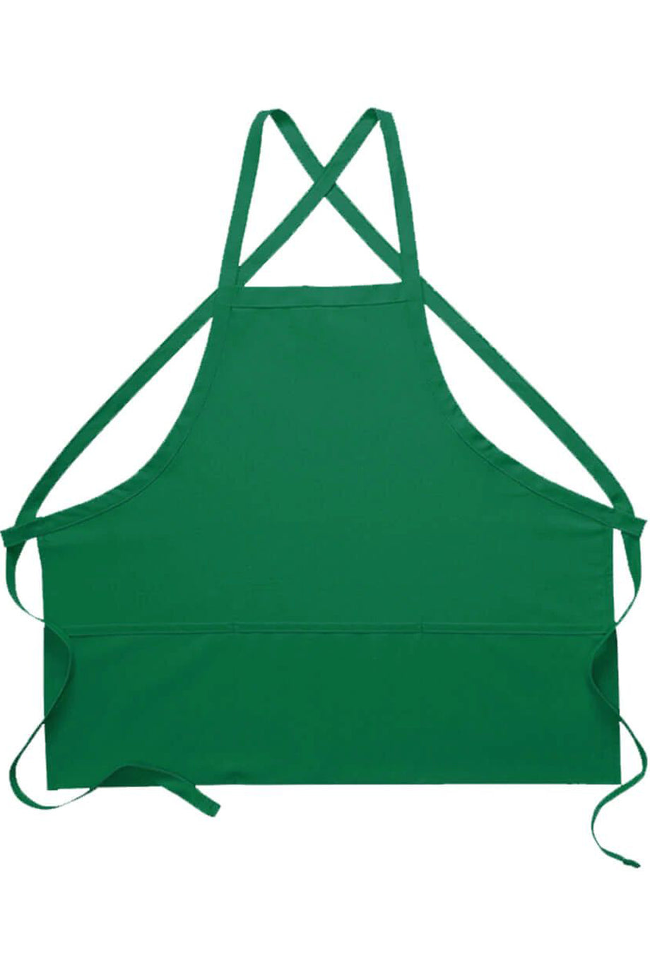 Cardi / DayStar Kelly Green Deluxe Criss Cross Bib Apron (3 Pockets)