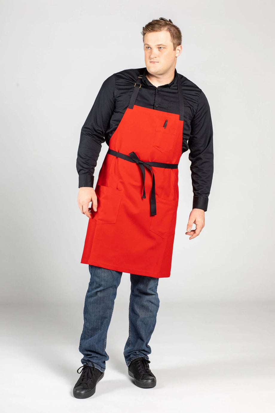 UT Black Collection Red Aura Bib Apron