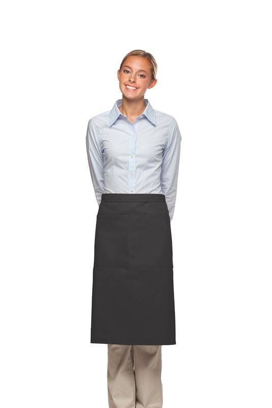 Cardi / DayStar Charcoal 3/4 Bistro Apron (2 Pockets)