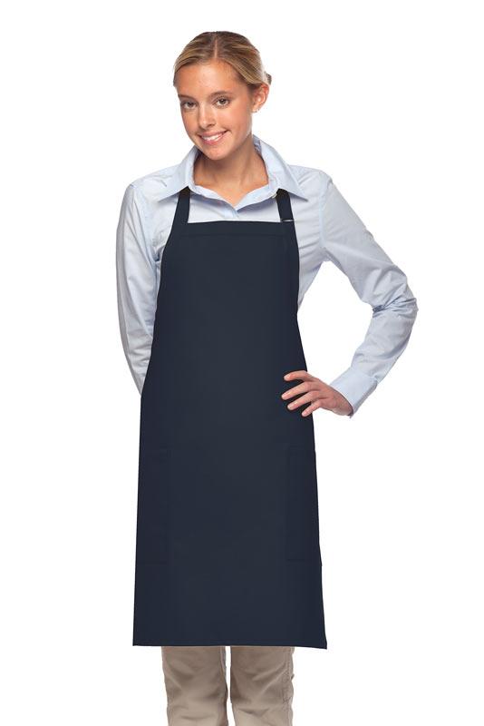 Cardi / DayStar Navy Deluxe Bib Adjustable Apron (2 Pockets)