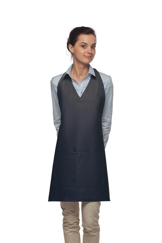 Cardi / DayStar Navy Deluxe V-Neck Tuxedo Apron (2 Pockets)