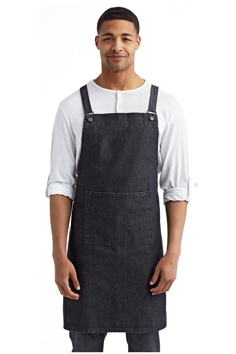 Unisex 100% Cotton Denim Bib Apron with Pockets for Cooking - China -